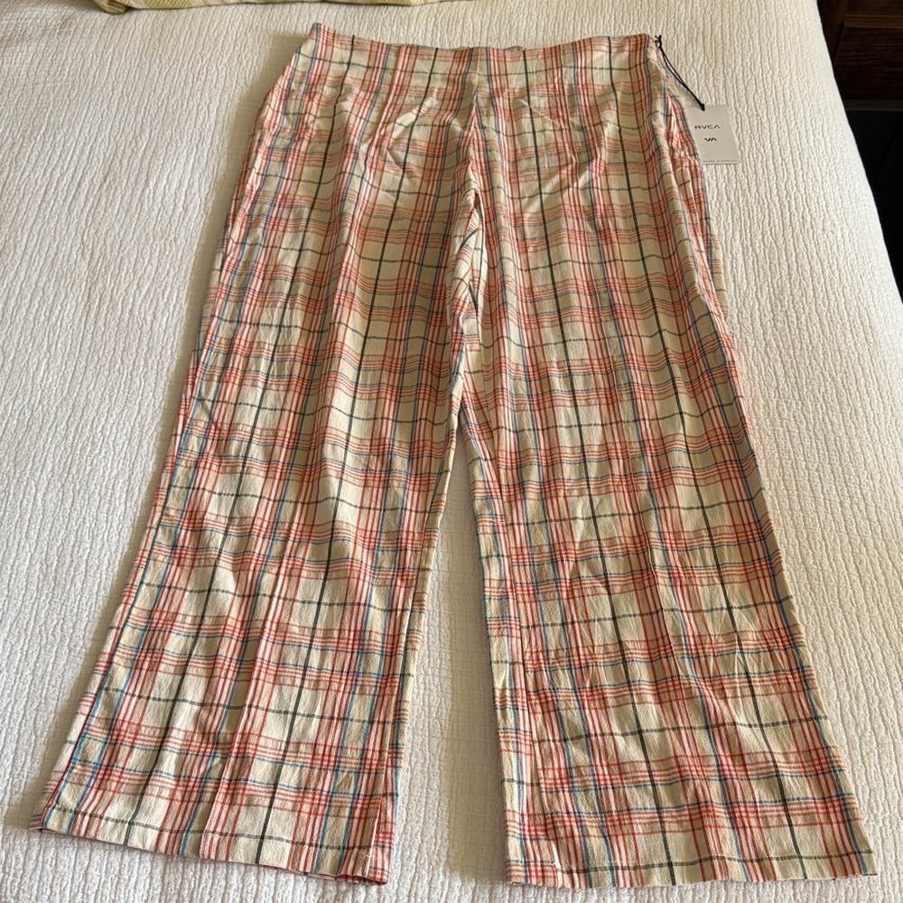 RVCA Multicolor Plaid Trousers / 29